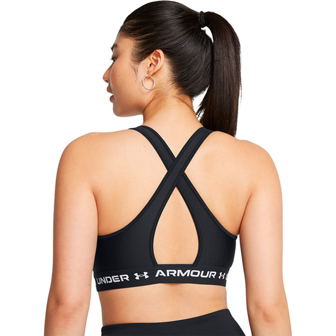 UNDER ARMOUR CROSSBACK MID BRA 1361034-006 Μαύρο φωτογραφία