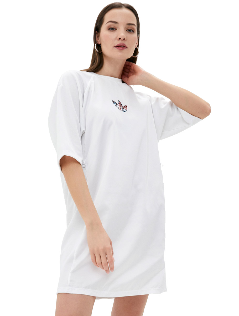 adidas t shirt dress white