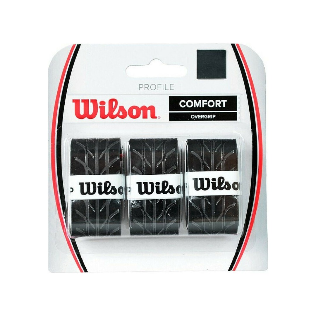 Overgrip Wilson PRO - Confezione Da 30 Pezzi, Feltro Sottile Ed Elastico, Nastro Adesivo Incluso, Colore Bianco