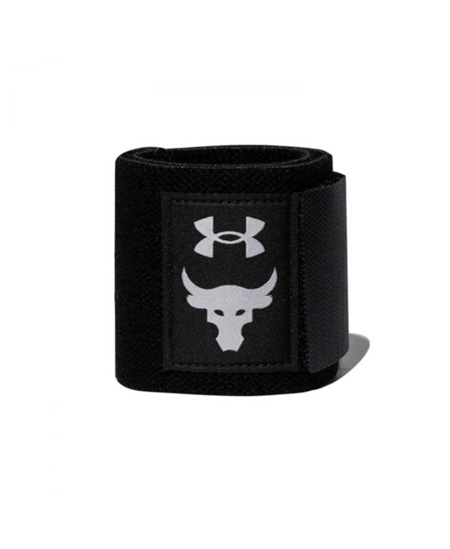 UNDER ARMOUR PROJECT ROCK WRIST WRAPS 1356684-002 Black UNDER ARMOUR PROJECT ROCK WRIST WRAPS 1356684-002 Black