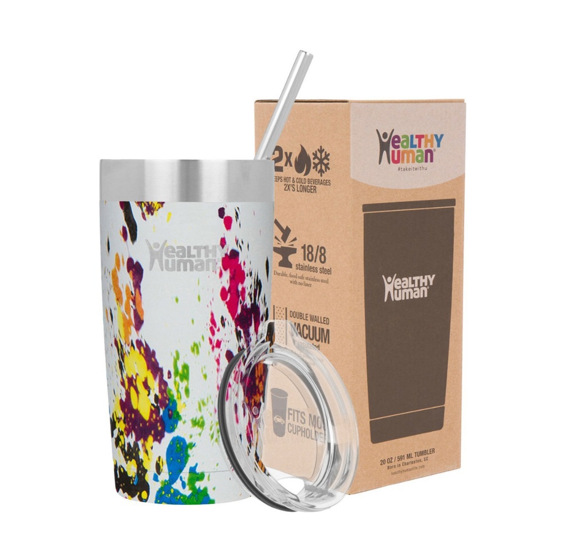 HEALTHY HUMAN 20oz (591ml) - CRUISER TUMBLER ΗΗ0125-ART DECO Λευκό φωτογραφία