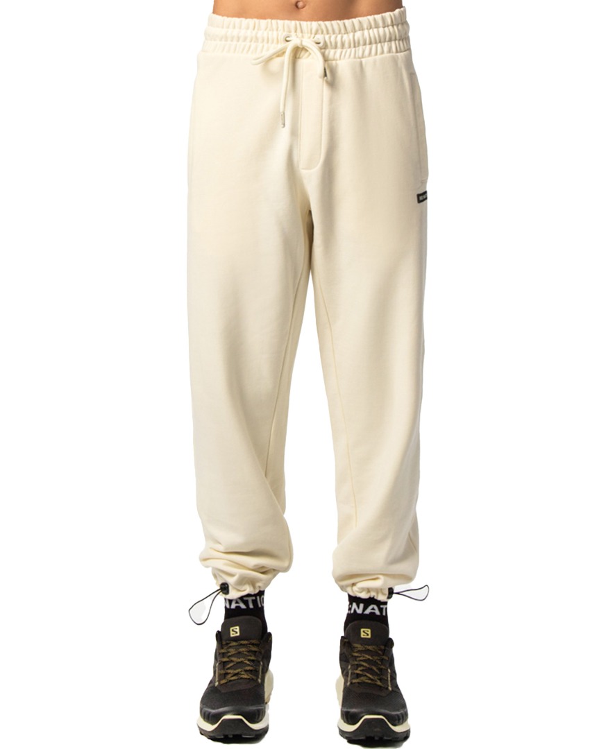 BE:NATION PANT WITH ELASTIC CORD _ STOPPER 2302201-2A Εκρού