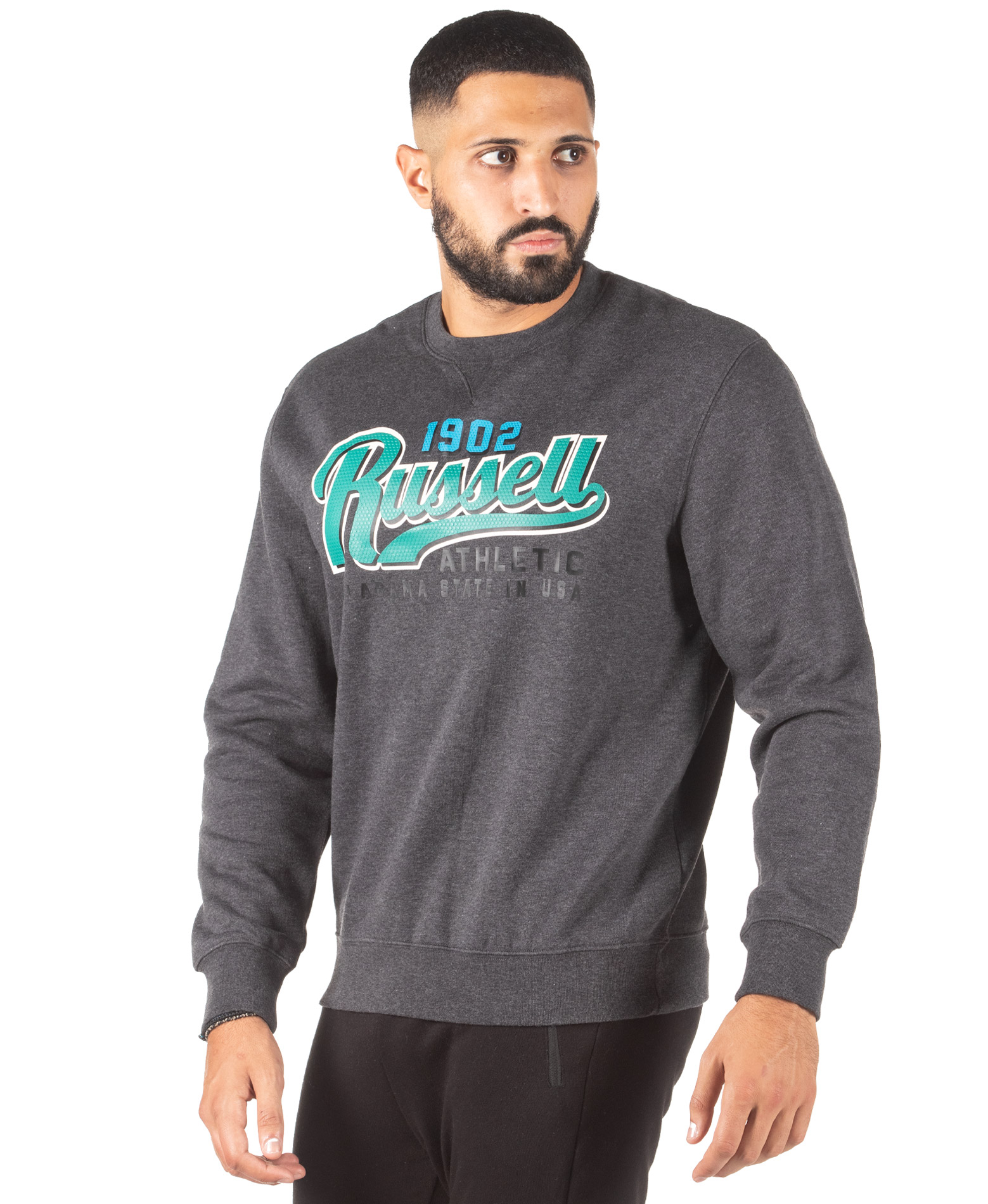 Russell Athletic 1902 - CREWNECK SWEAT SHIRT A0-057-2-098 Ανθρακί
