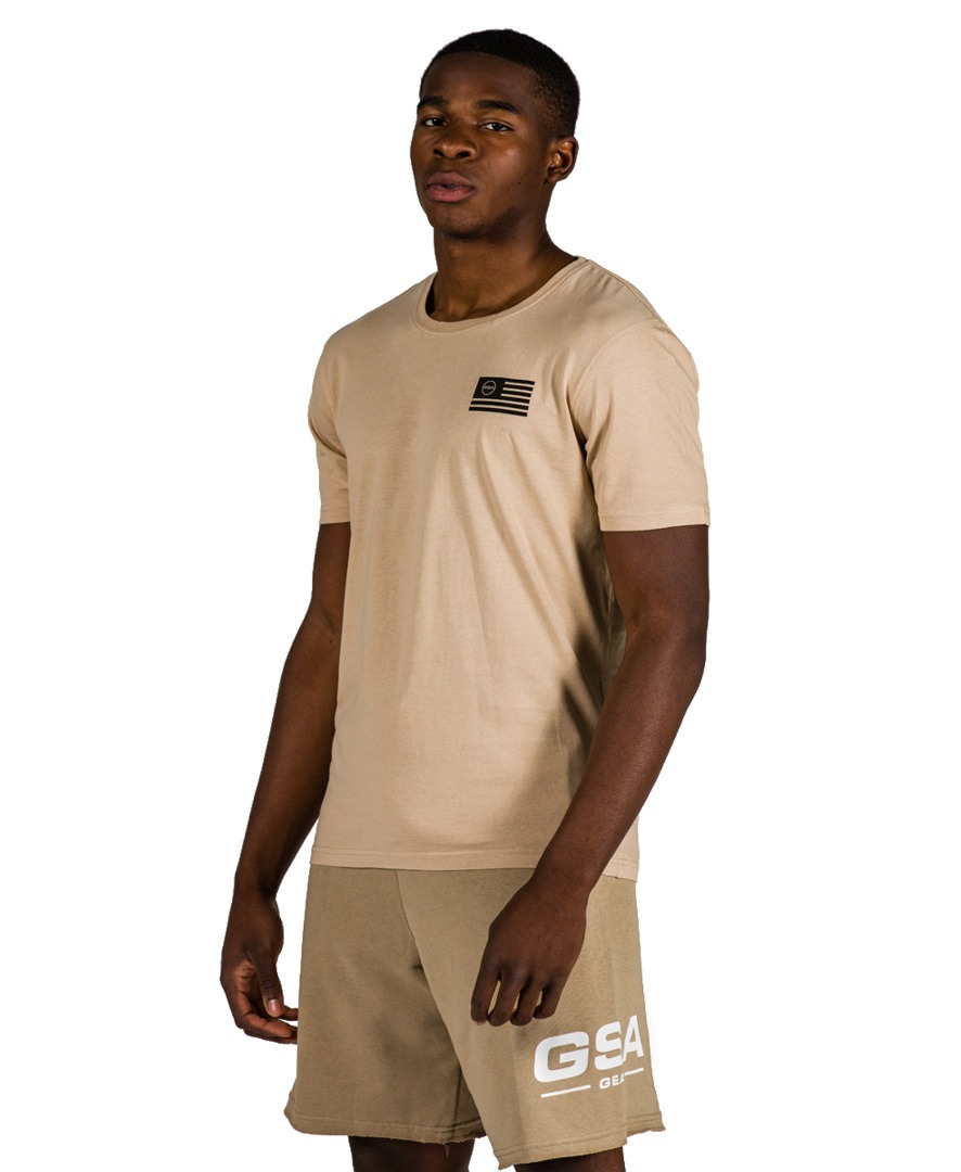 GSA ORGANIC PLUS PRINTED T-SHIRT 17-17120-23 BEIGE Μπέζ GSA ORGANIC PLUS PRINTED T-SHIRT 17-17120-23 BEIGE Μπέζ