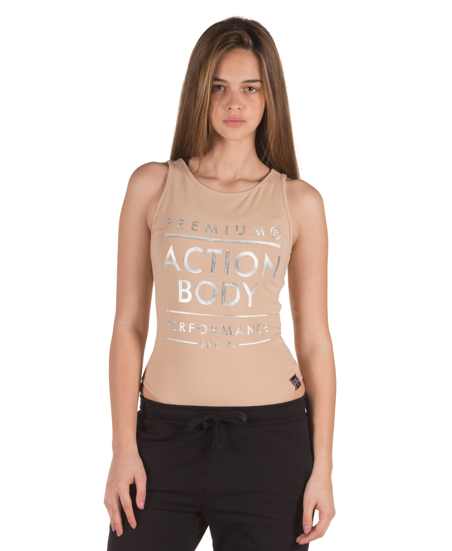 Body Action BODY ACTION ELASTIC BODYSUIT 041831-01-05C Μπέζ
