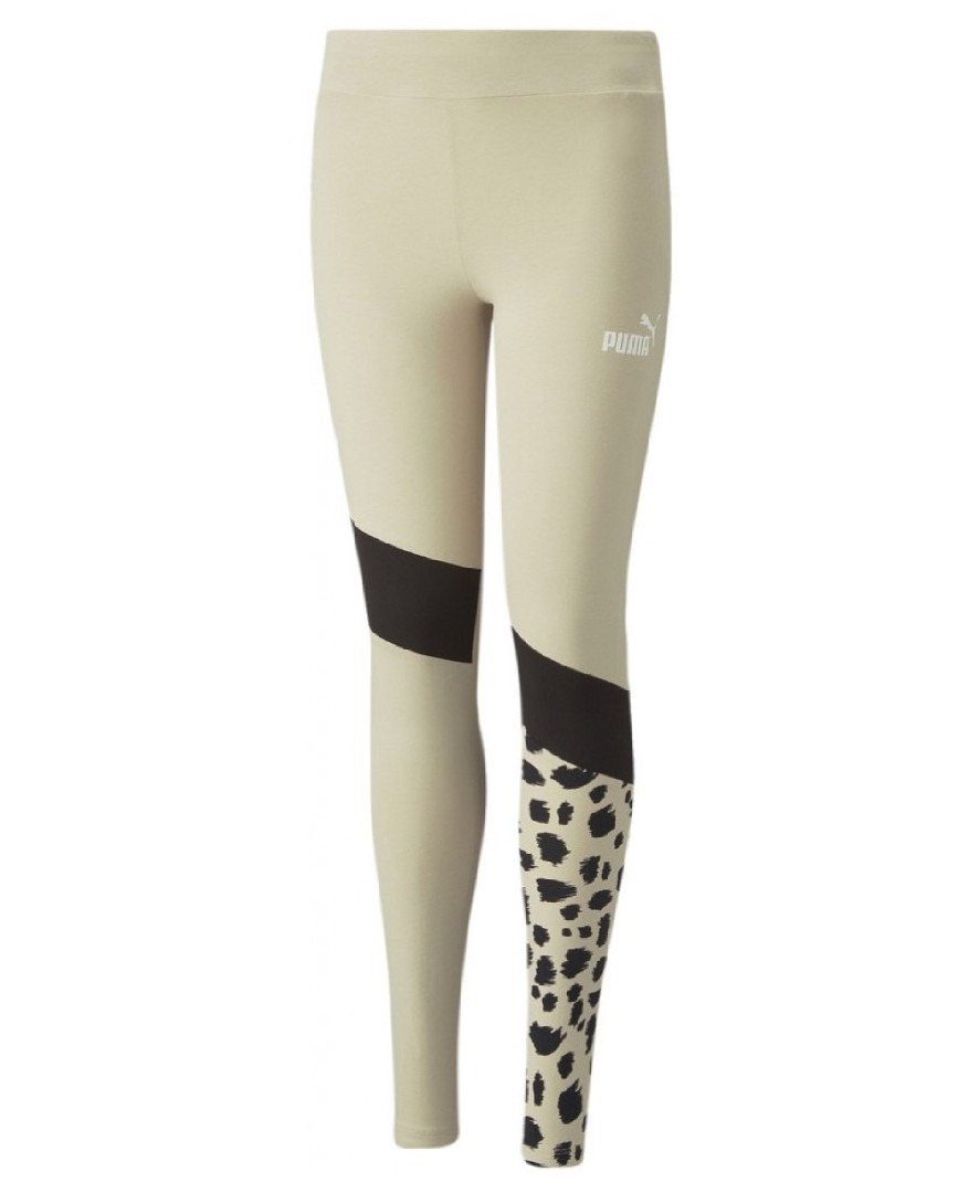 PUMA ESS+ ANIMAL BLOCK LEGGINGS G 539818-88 Μπέζ